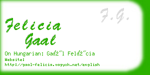felicia gaal business card